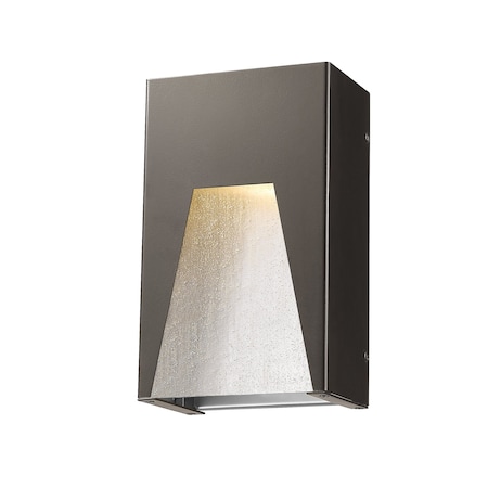 Z-Lite Millenial 1 Light Outdoor Wall Light, Bronze Silver And Clear Seedy 561S-DBZ-SL-SDY-LED